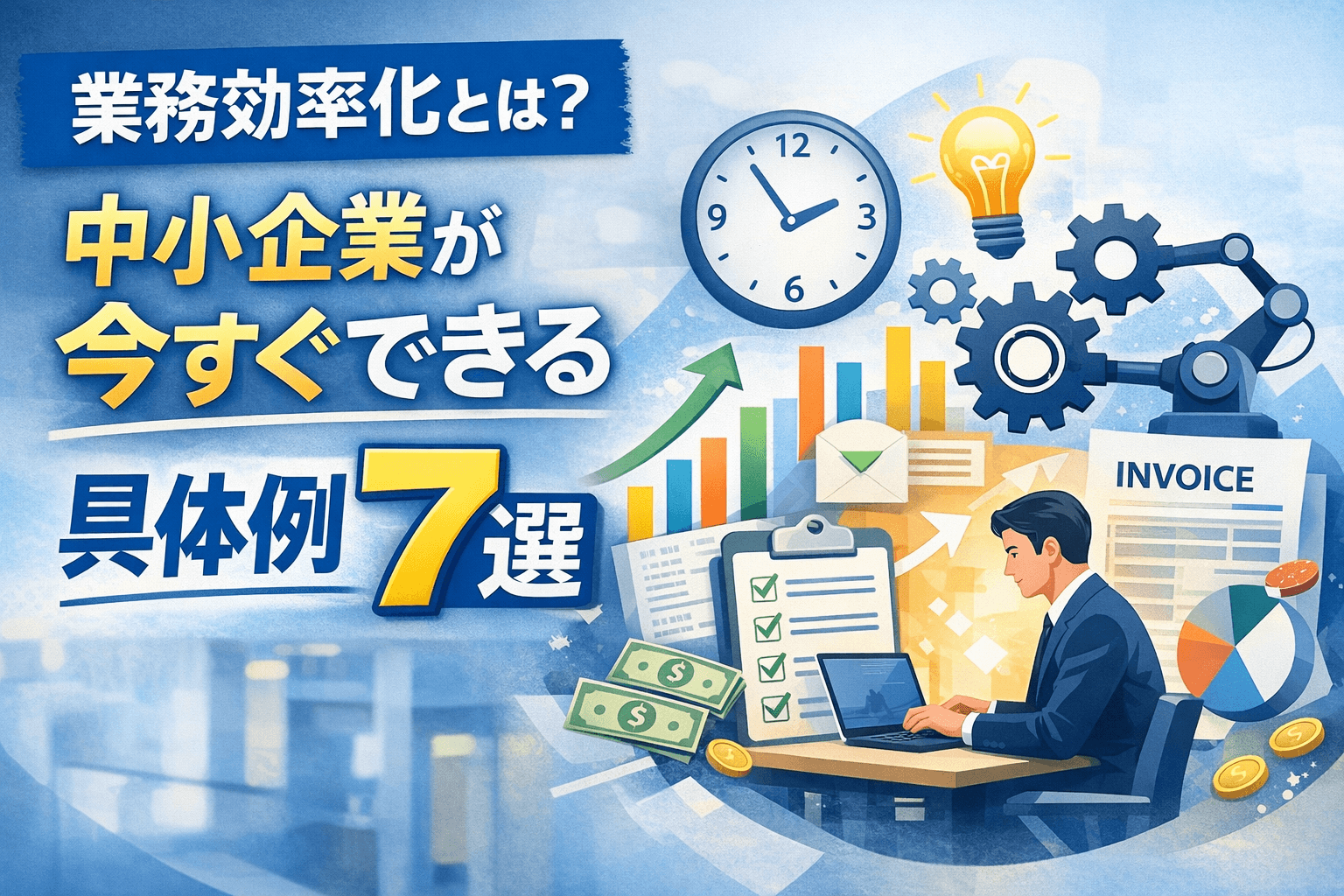 業務効率化とは?中小企業が今すぐできる具体例7選