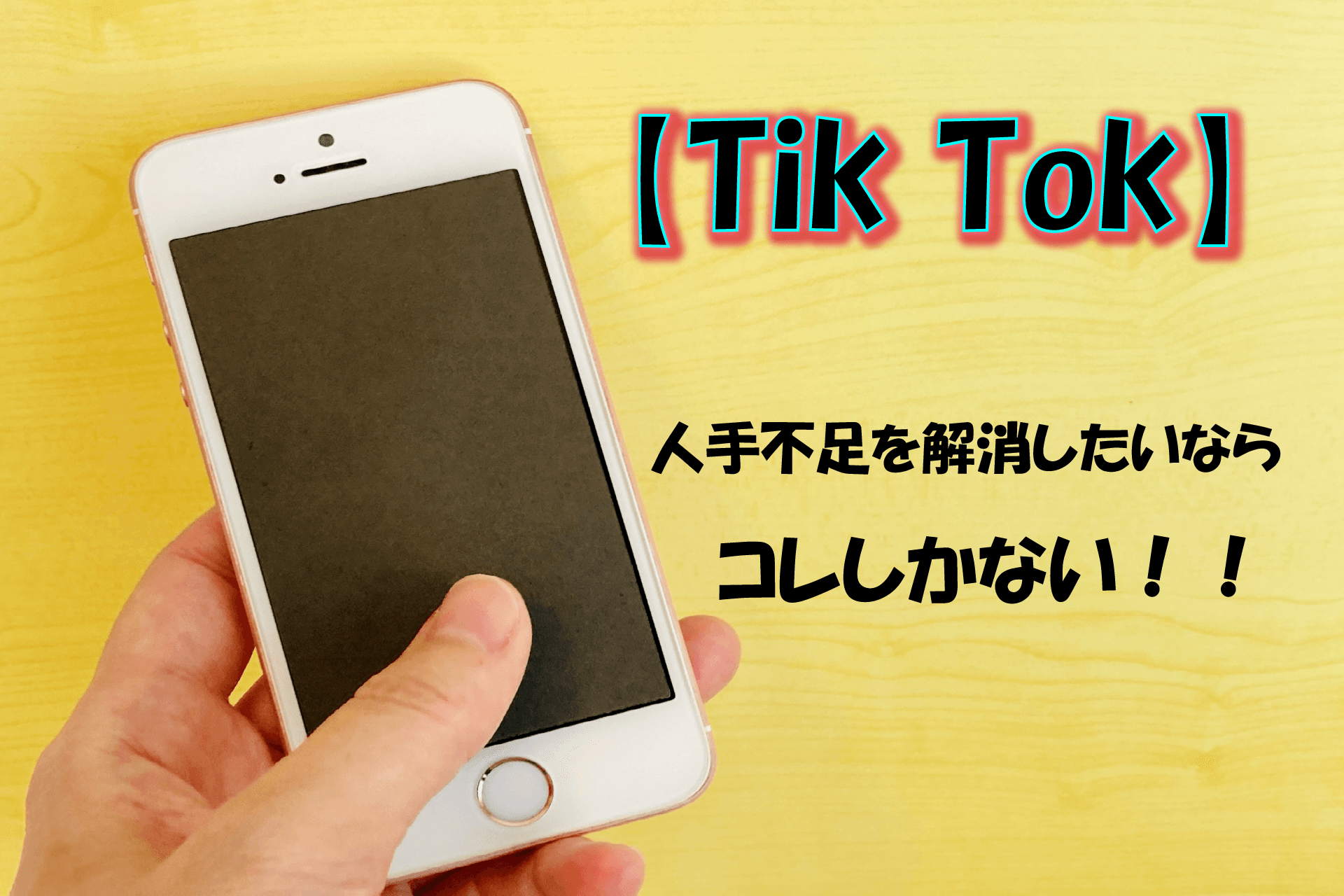 【TikTok】人手不足を解消したいなら、コレしかない!!!